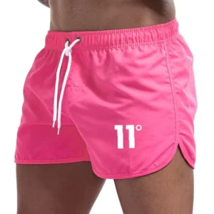 2024 Summer Number Print Men's Swimwear Shorts Beachwear Cool Swim Trunks Men Swimsuit Low Waist Breathable Beach Hot Wear Surf