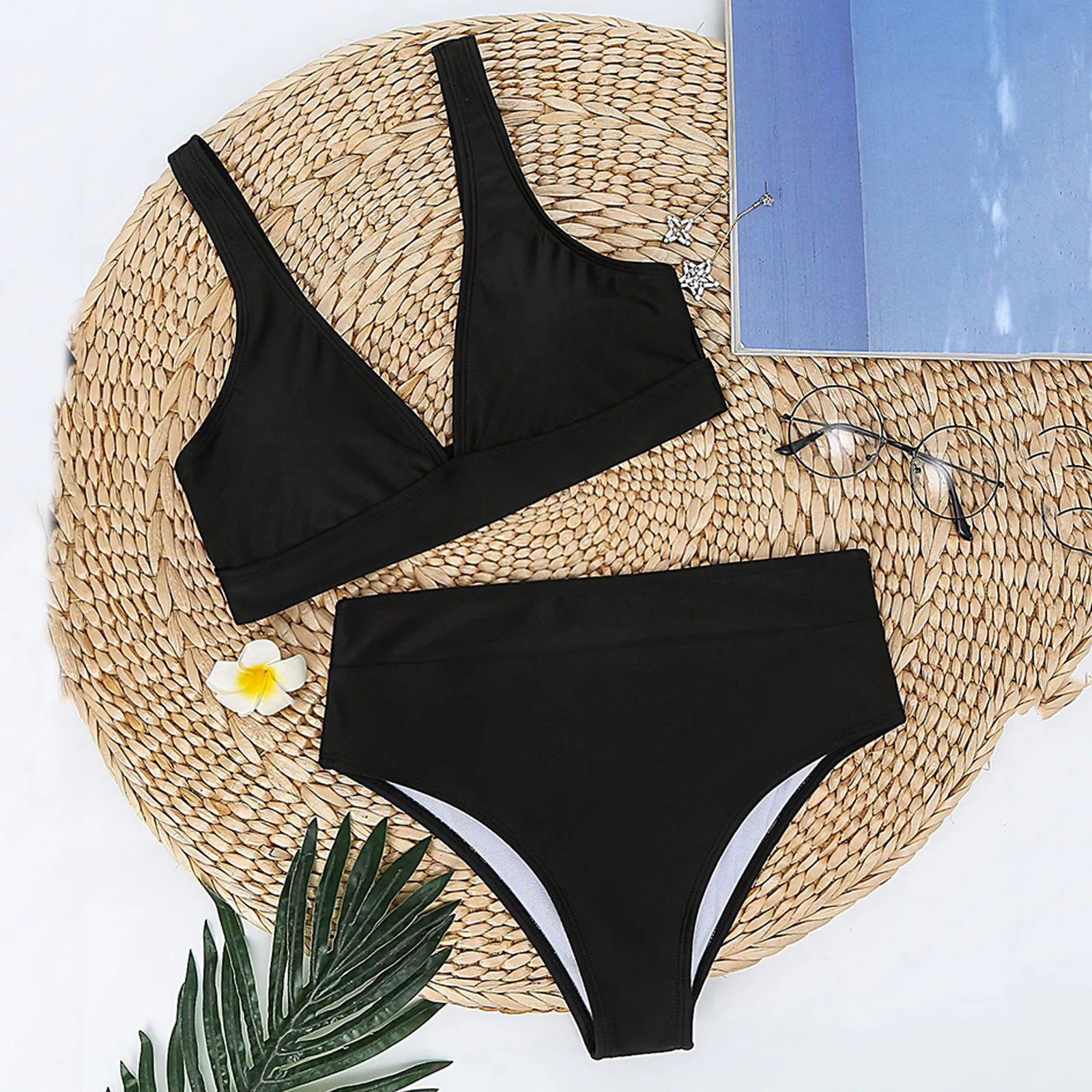 Ruched High-Rise Push-Up Bikini Set - Image 3
