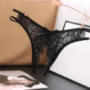 Embroidered Lace Open-Gusset Panty