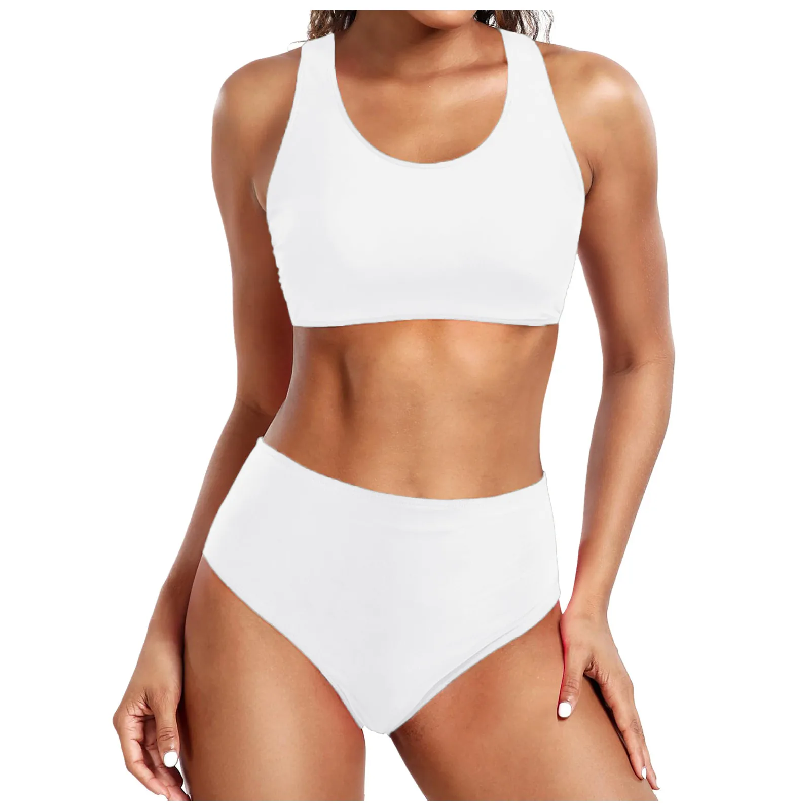 Sporty High-Waisted Tank Bikini Set - Image 17