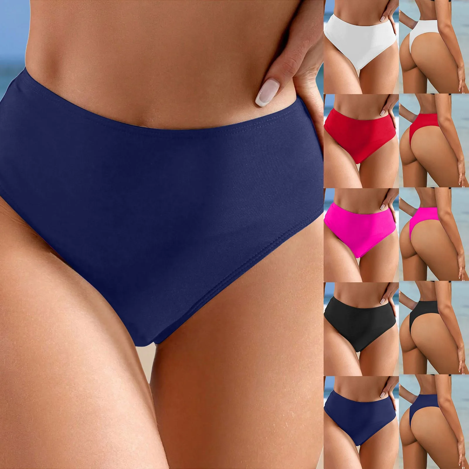 Plus Size High-Waisted Bikini Bottoms