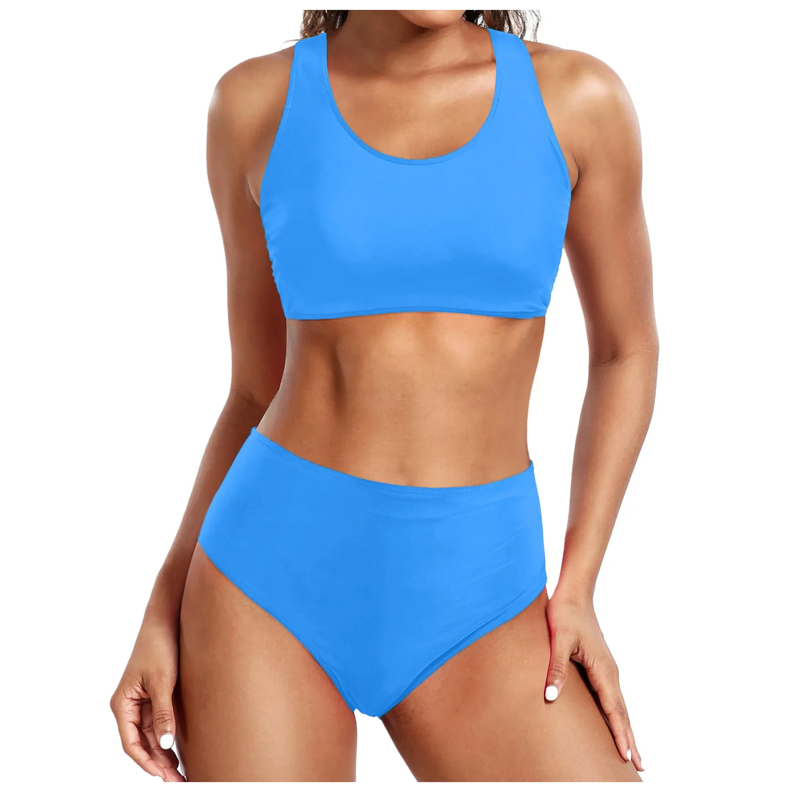 Sporty High-Waisted Tank Bikini Set - Image 13