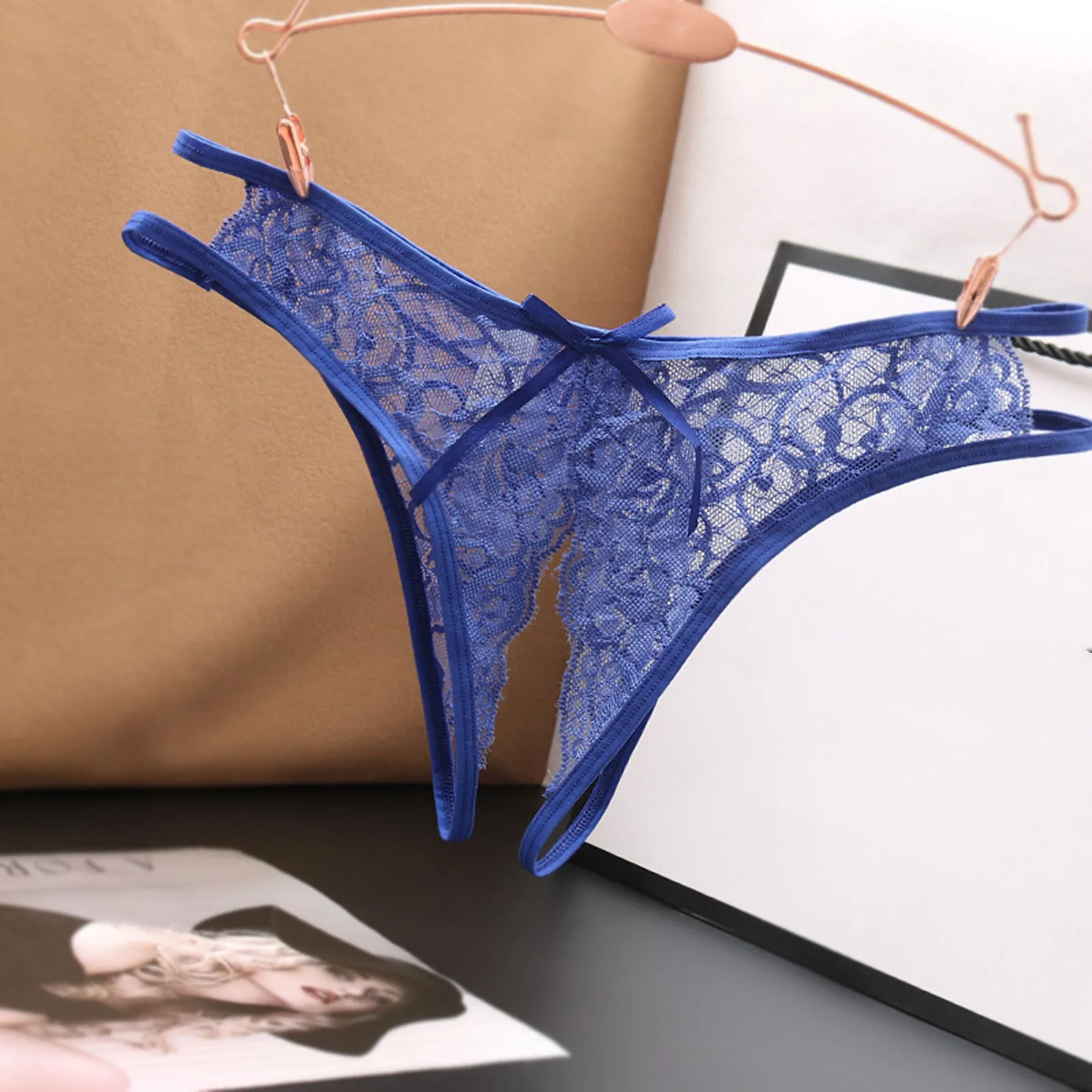 Embroidered Lace Open-Gusset Panty - Image 11