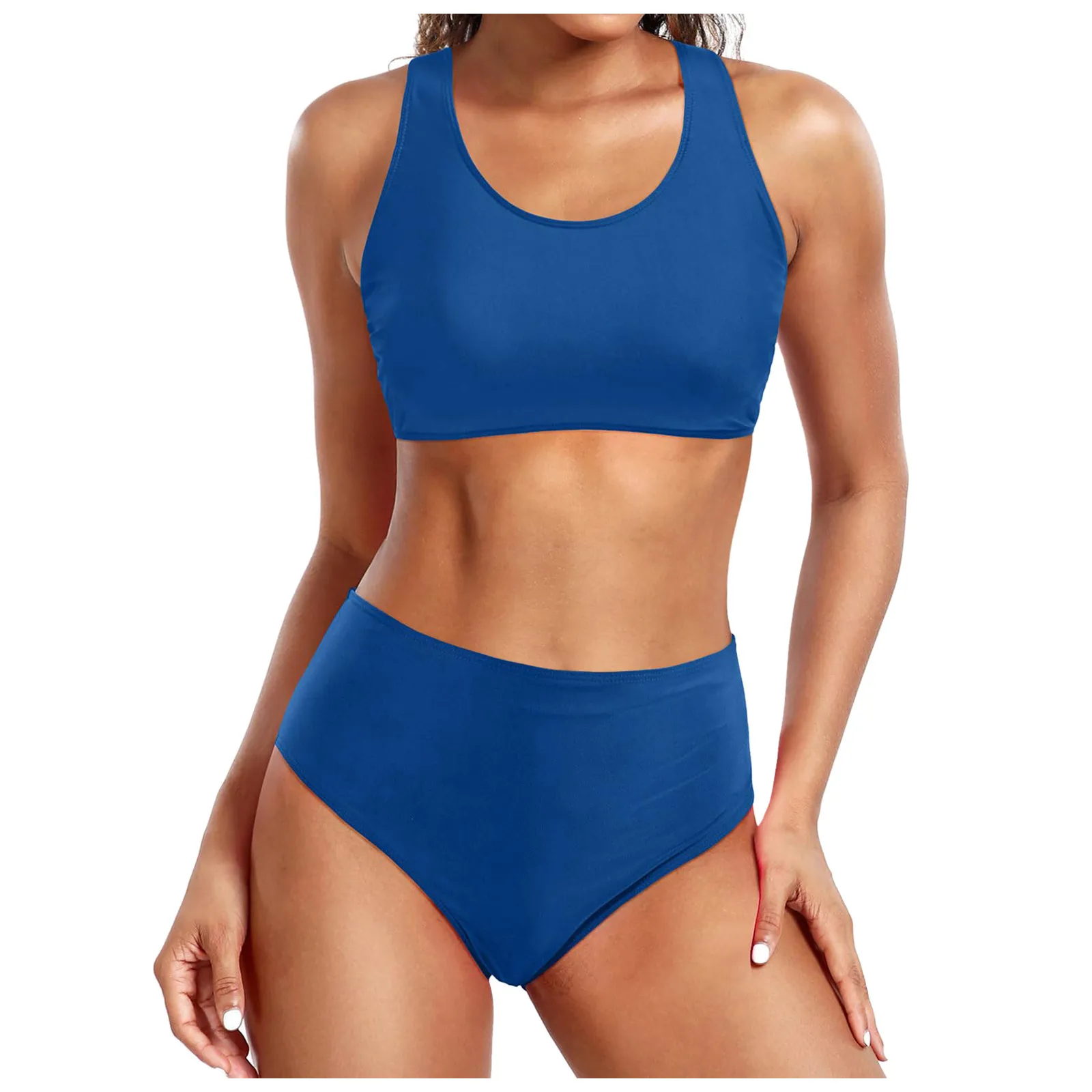 Sporty High-Waisted Tank Bikini Set - Image 8