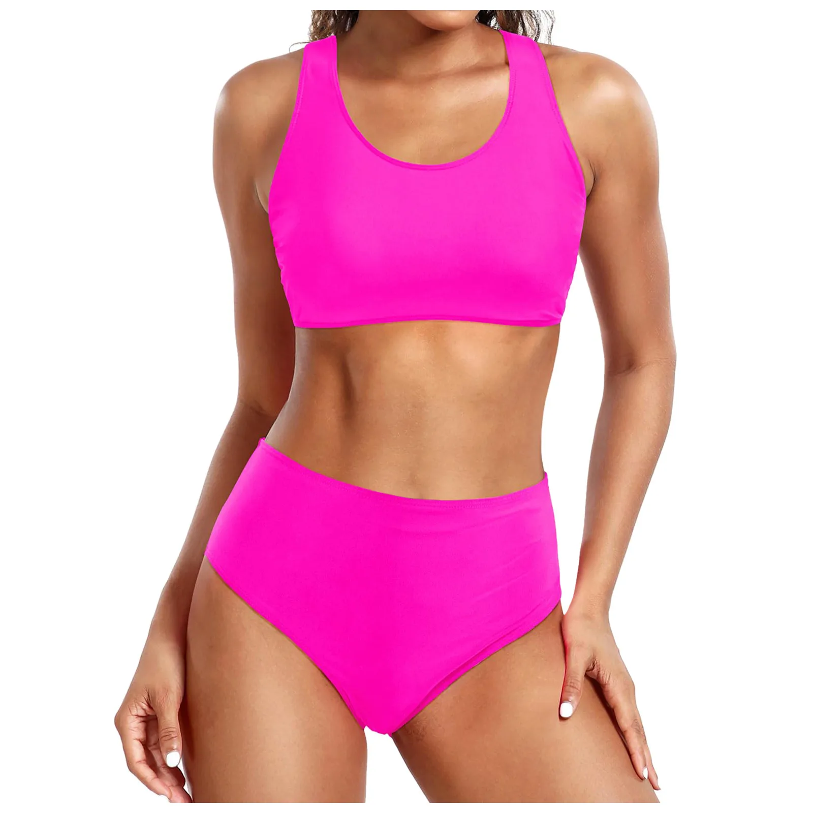 Sporty High-Waisted Tank Bikini Set - Image 18