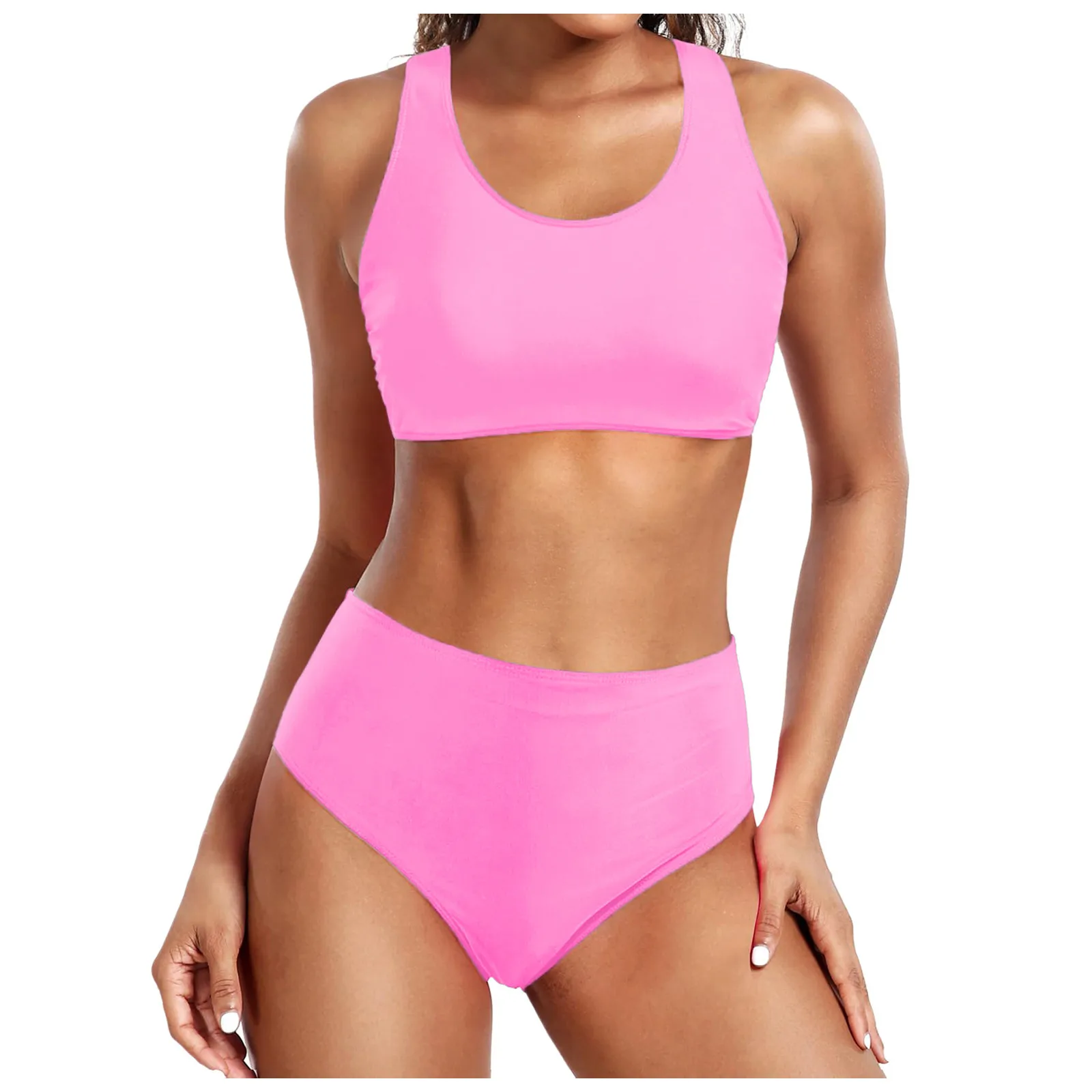 Sporty High-Waisted Tank Bikini Set - Image 14