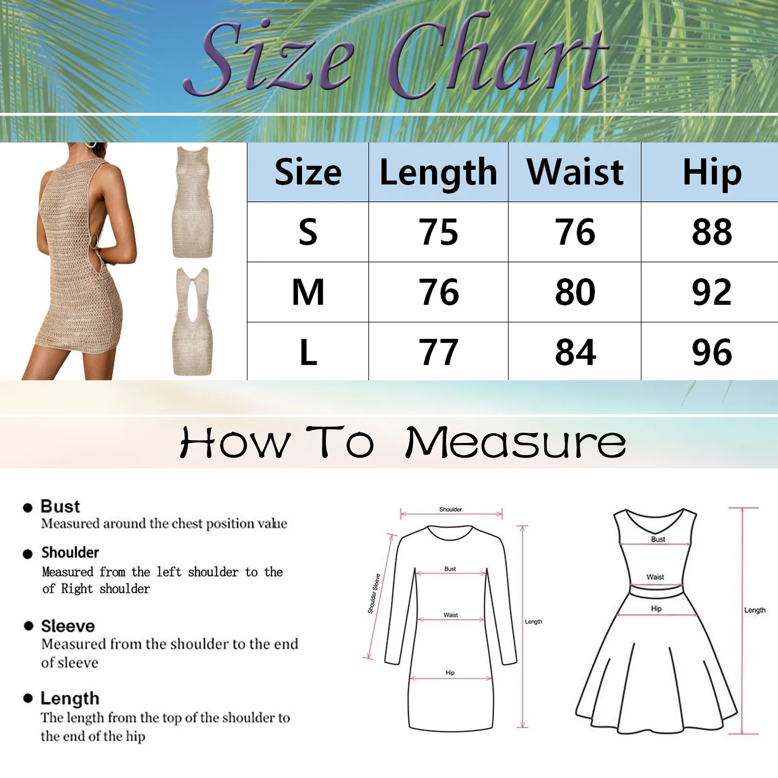 Crochet Knit Backless Beach Cover-Up - Image 6