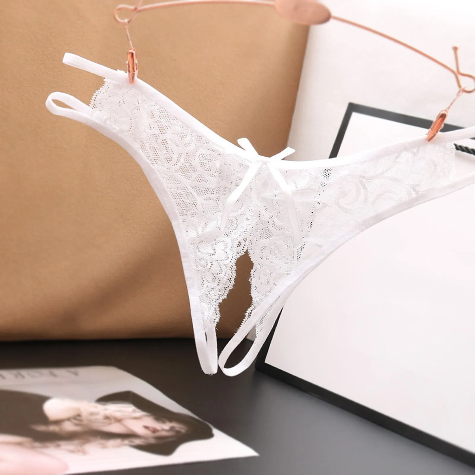 Embroidered Lace Open-Gusset Panty - Image 8