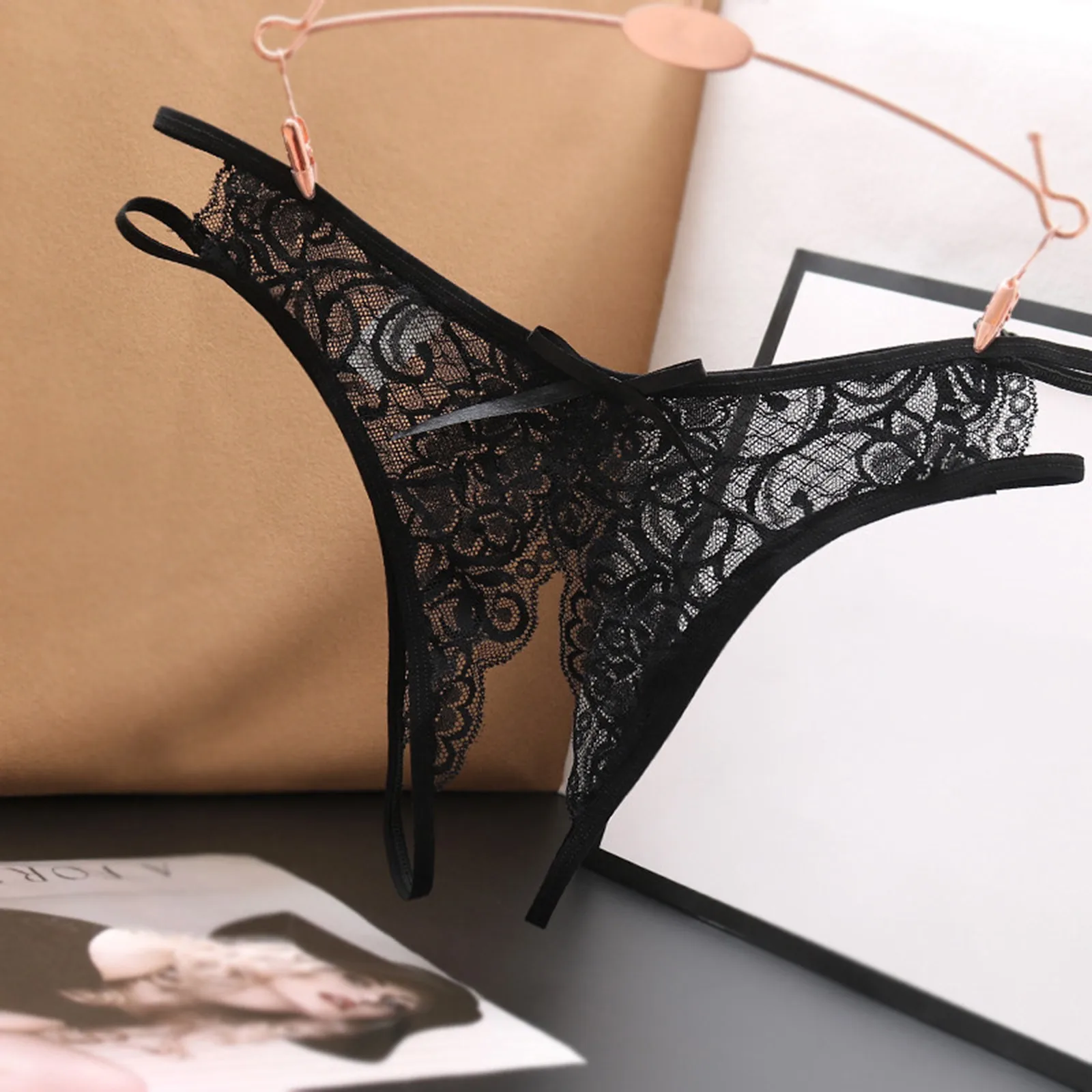 Embroidered Lace Open-Gusset Panty - Image 12