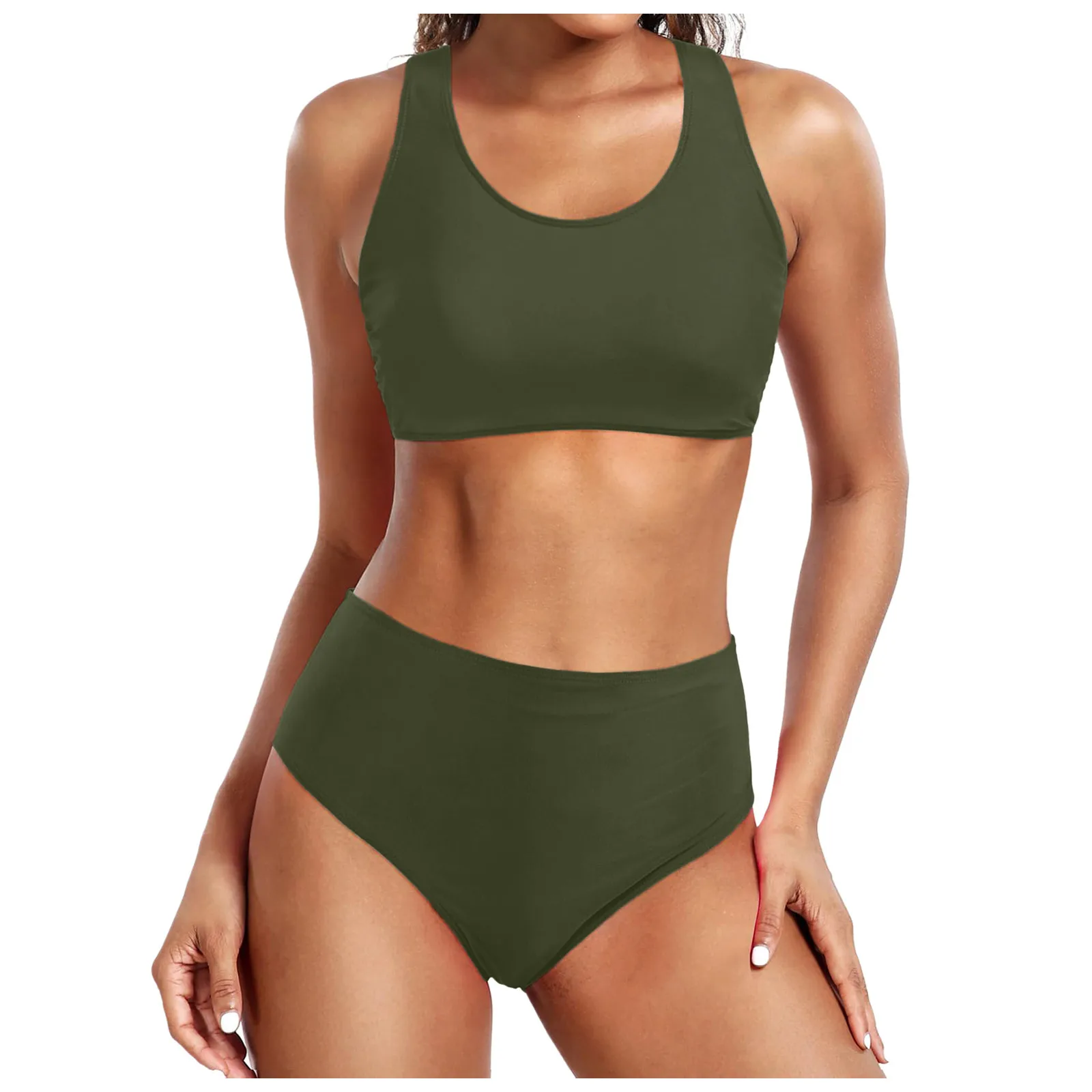 Sporty High-Waisted Tank Bikini Set - Image 7