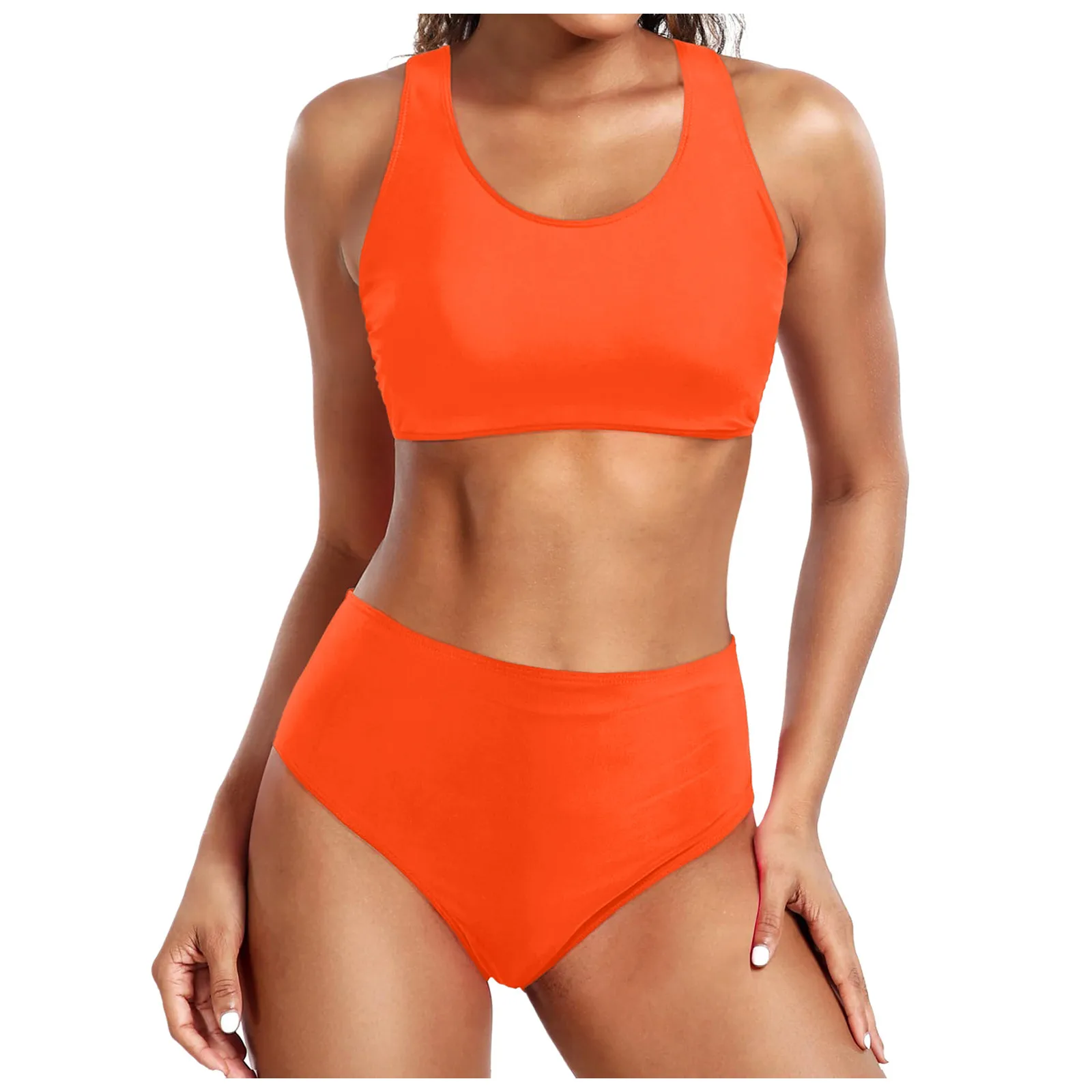 Sporty High-Waisted Tank Bikini Set - Image 15