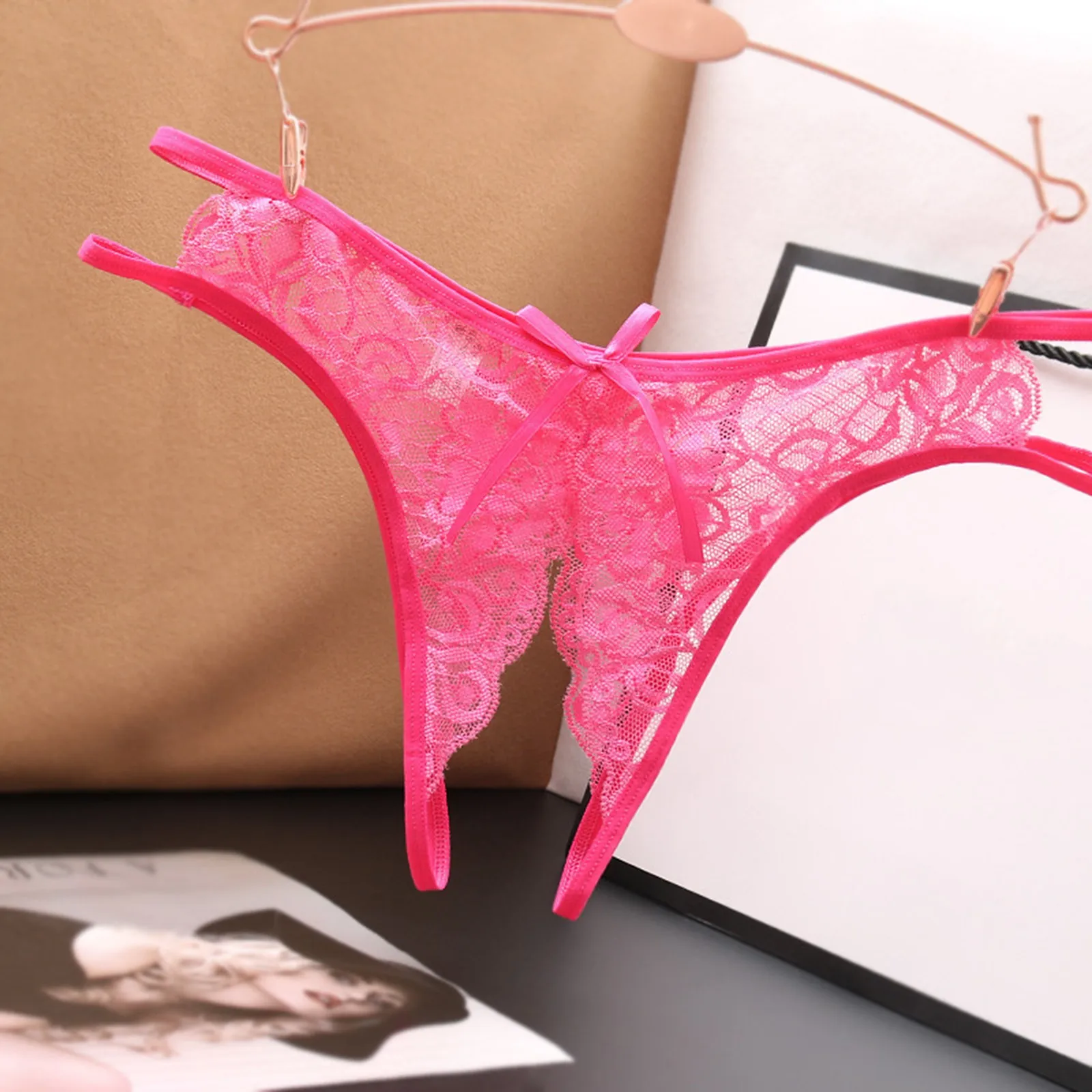 Embroidered Lace Open-Gusset Panty - Image 7