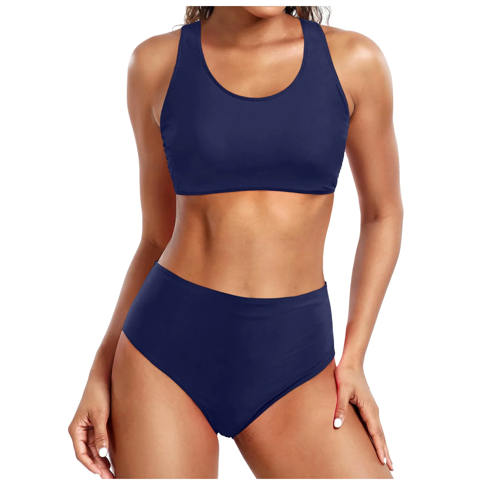 Sporty High-Waisted Tank Bikini Set - Image 9