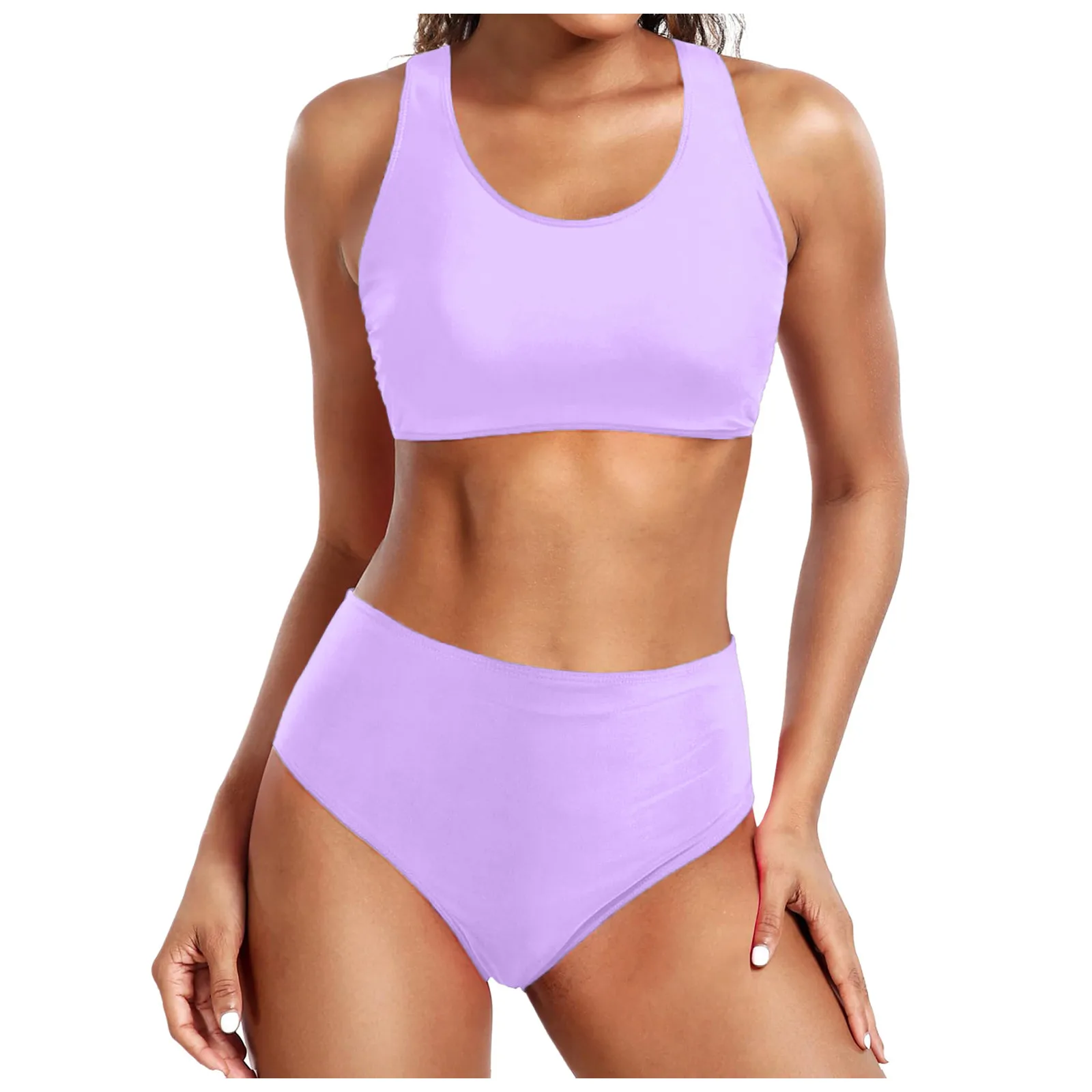 Sporty High-Waisted Tank Bikini Set - Image 12