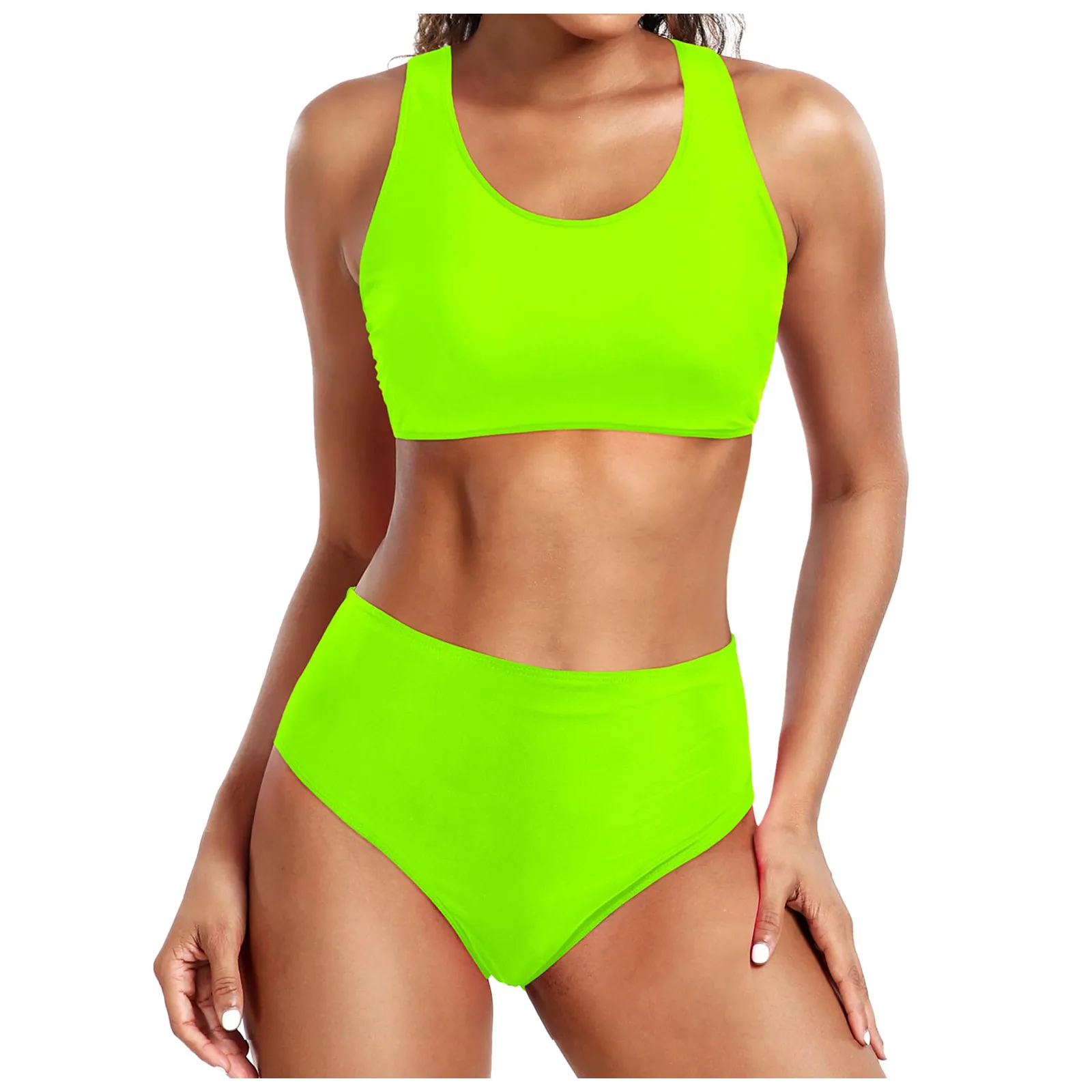 Sporty High-Waisted Tank Bikini Set - Image 10